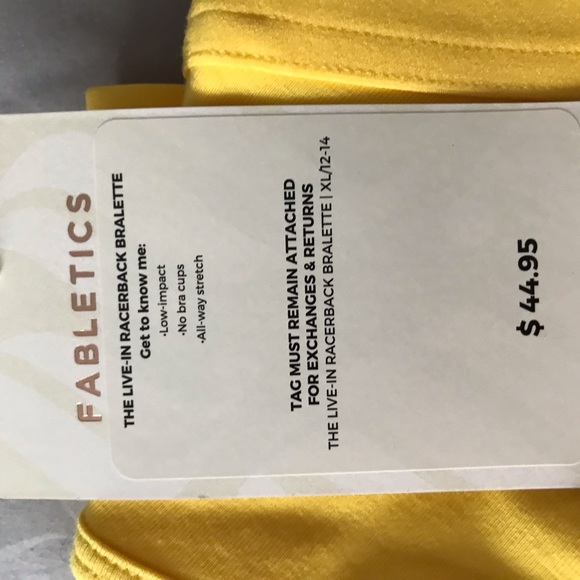 Bright yellow Fabletics XL bra - Picture 2 of 4